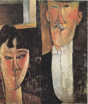 Amedeo Modigliani Bride and Groom  (mk09) Norge oil painting art